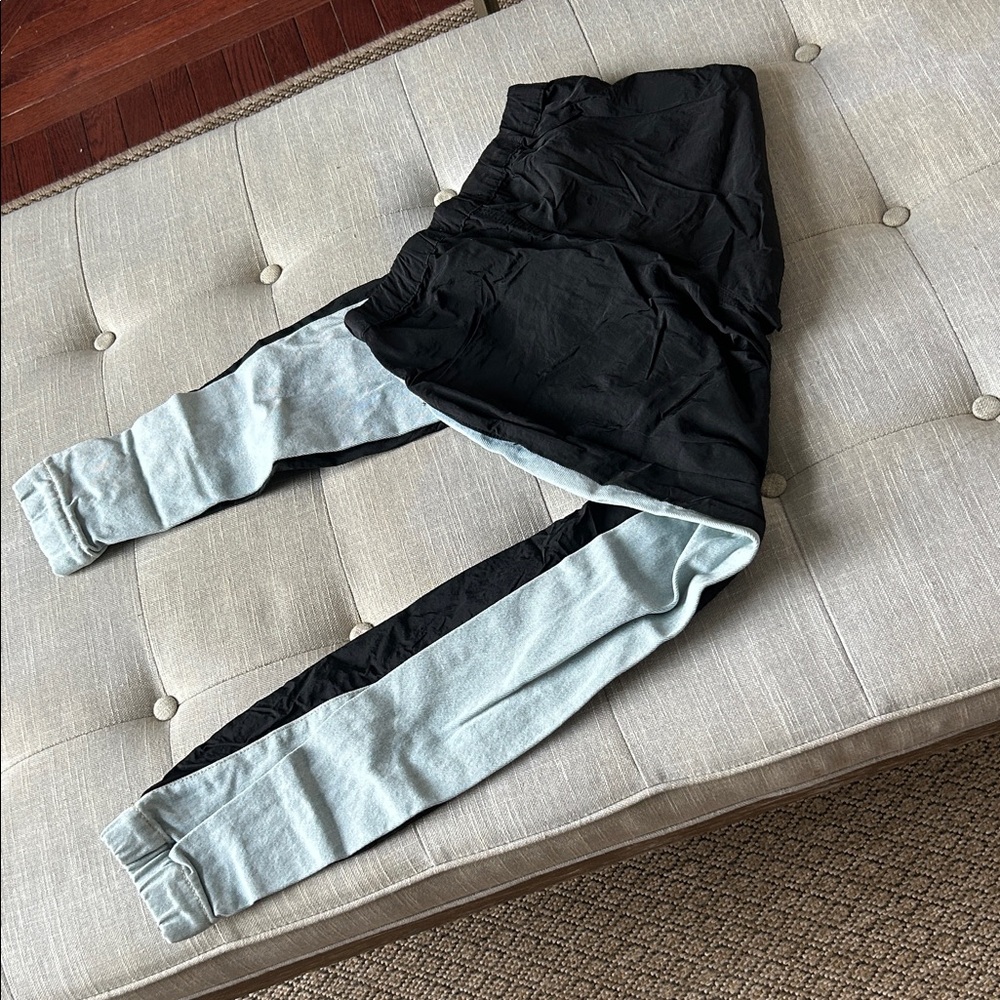Adika Denim Nylon Jogger Contrast Pant Size XS